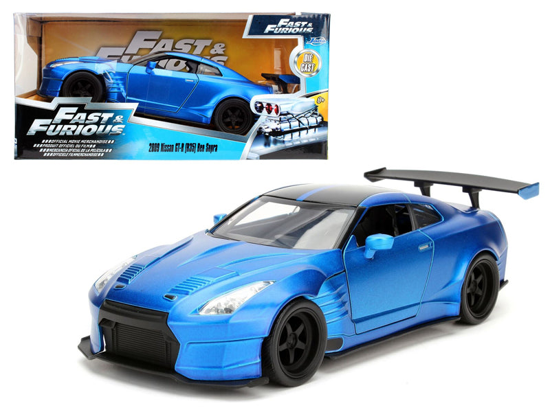 Brian's 2009 Nissan GTR R35 Blue Ben Sopra 'Fast & Furious' Movie 1/24 Diecast Model Car  by Jada