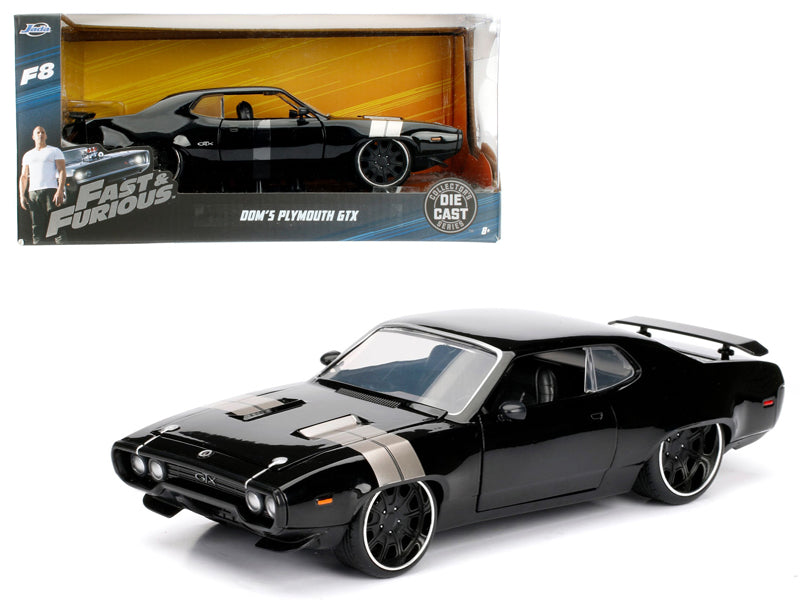 Dom's Plymouth GTX Fast & Furious F8 'The Fate of the Furious' Movie 1/24 Diecast Model Car  by Jada