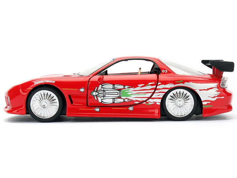 Dom's Mazda RX-7 Red with Graphics 'Fast & Furious' Movie 1/32 Diecast Model Car by Jada
