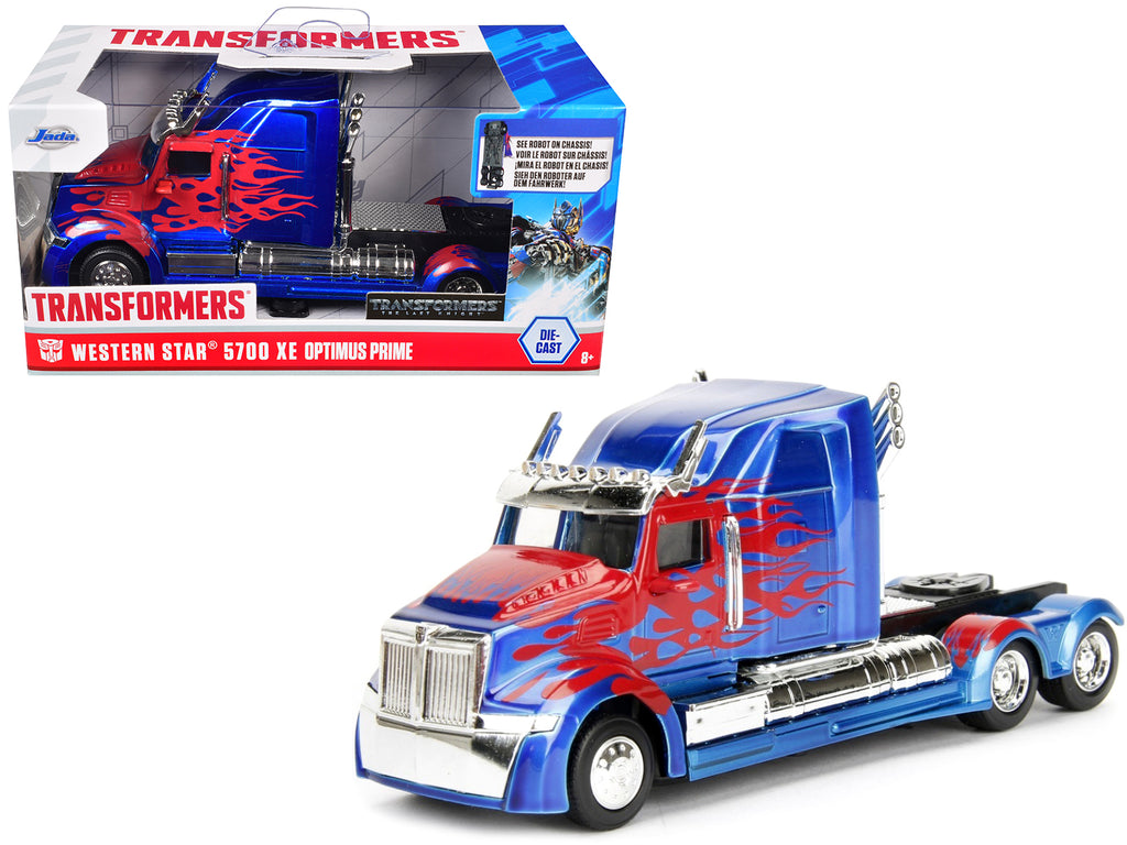 Western Star 5700 XE Phantom Truck Tractor Optimus Prime 'Transformers: The Last Knight' (2017) Movie 'Hollywood Rides' Series 1/32 Diecast Model Car by Jada