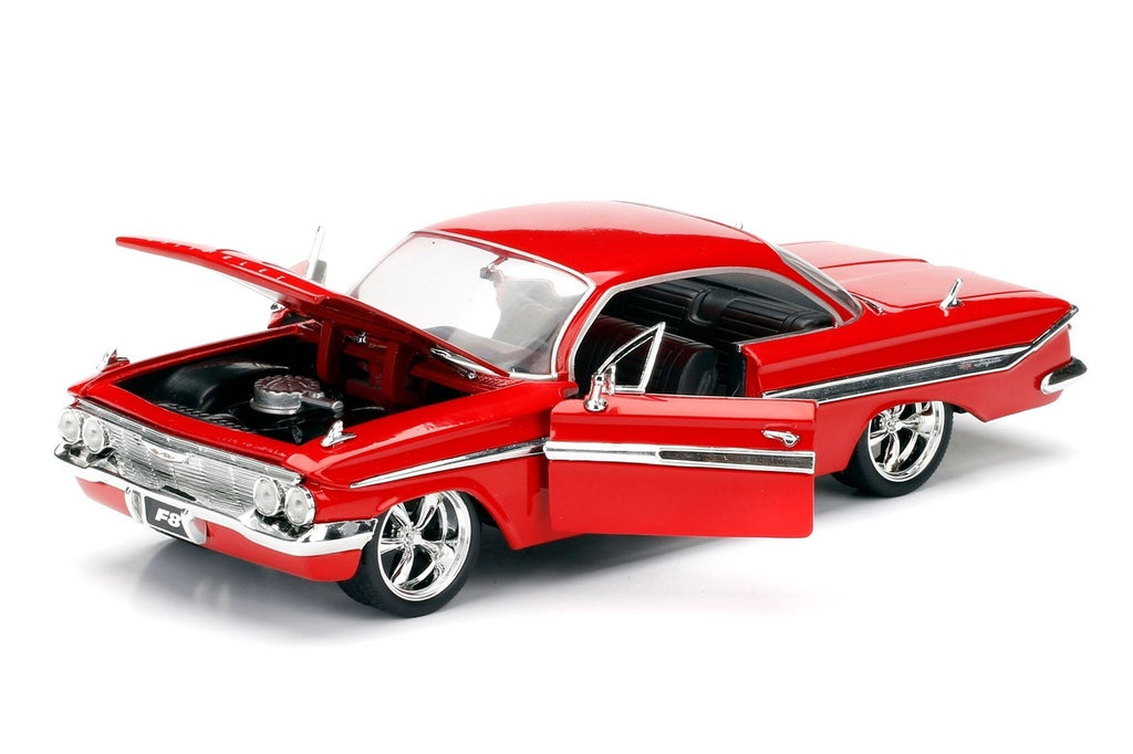 Dom's Chevrolet Impala Red 'Fast & Furious F8: The Fate of the Furious' (2017) Movie '25 Years of Fast & Furious' Series 1/24 Diecast Model Car by Jada