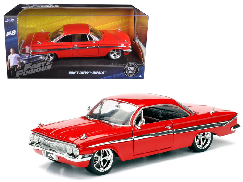 Dom's Chevrolet Impala Red 'Fast & Furious F8: The Fate of the Furious' (2017) Movie 1/24 Diecast Model Car by Jada