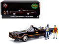 Classic TV Series Batmobile with Working Lights, and Diecast Batman and Robin Figures '80 Years of Batman' 1/18 Diecast Model Car by Jada