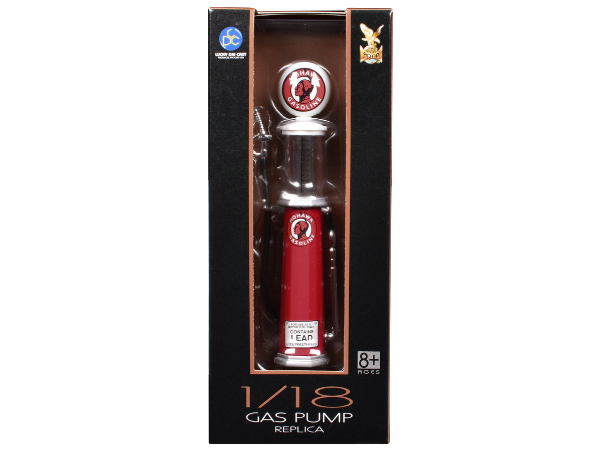 Mohawk Gasoline Vintage Gas Pump Cylinder 1/18 Diecast Replica by Road Signature