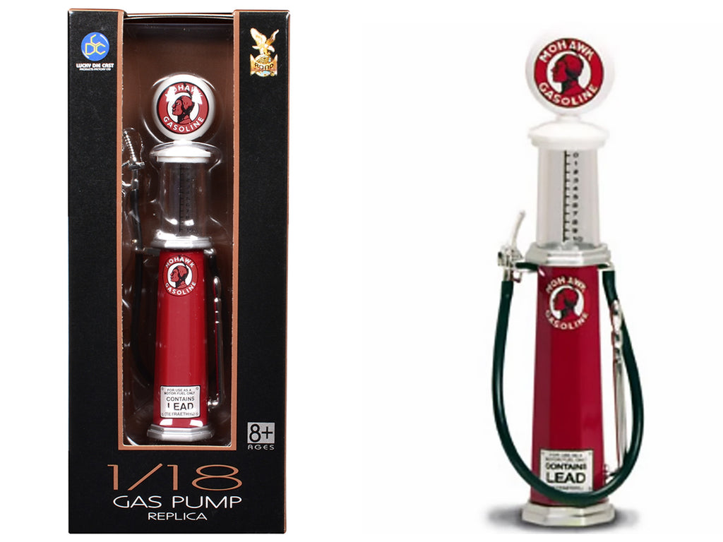 Mohawk Gasoline Vintage Gas Pump Cylinder 1/18 Diecast Replica by Road Signature