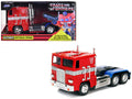 G1 Autobot Optimus Prime Truck Red with Robot on Chassis from 'Transformers' TV Series 'Hollywood Rides' Series 1/32 Diecast Model by Jada