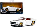 Roman's Ford Mustang White with Black Stripes and Red Interior 'Fast & Furious' Movie 1/32 Diecast Model Car by Jada