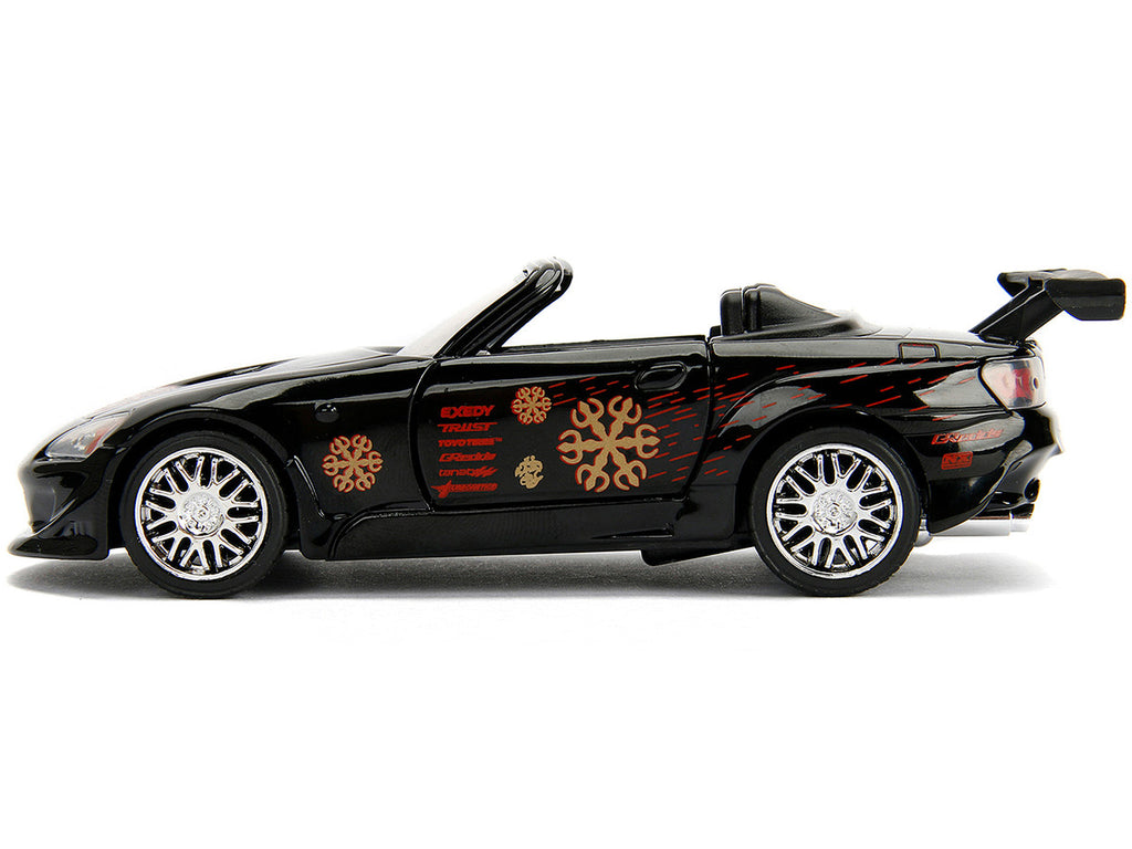 Honda S2000 Convertible Black with Graphics 'The Fast and the Furious' (2001) Movie '25 Years of Fast & Furious' Series 1/32 Diecast Model Car by Jada