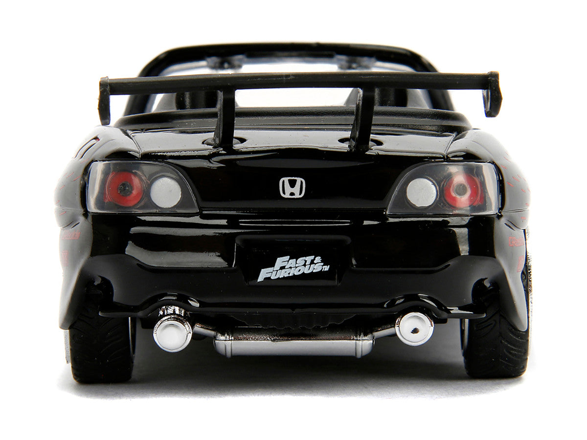 Honda S2000 Convertible Black with Graphics 'The Fast and the Furious' (2001) Movie '25 Years of Fast & Furious' Series 1/32 Diecast Model Car by Jada