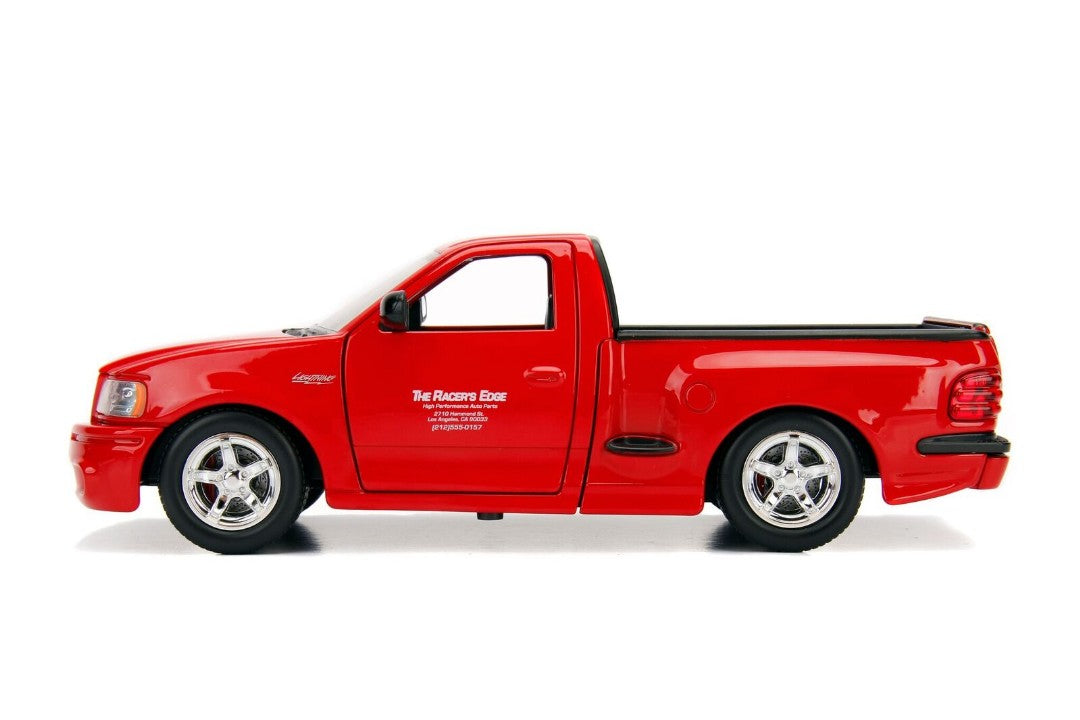 Ford F-150 SVT Lightning Pickup Truck Red 'The Fast and the Furious' (2001) Movie '25 Years of Fast & Furious' Series 1/24 Diecast Model Car by Jada