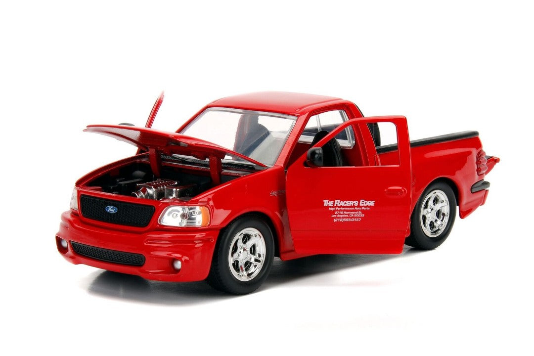 Ford F-150 SVT Lightning Pickup Truck Red 'The Fast and the Furious' (2001) Movie '25 Years of Fast & Furious' Series 1/24 Diecast Model Car by Jada