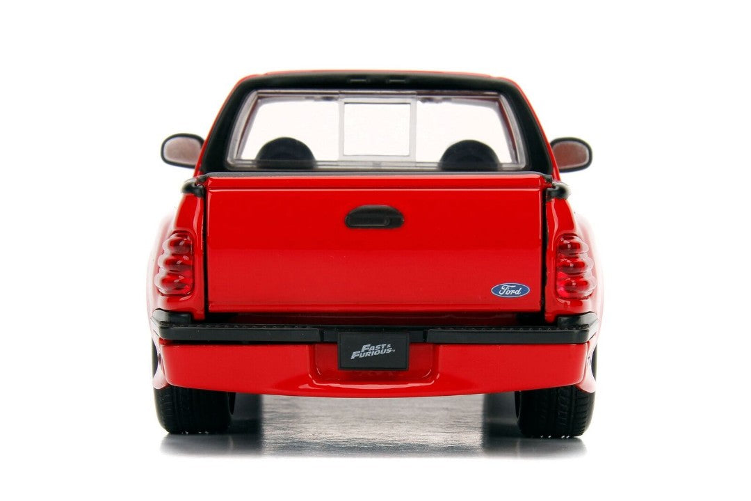 Ford F-150 SVT Lightning Pickup Truck Red 'The Fast and the Furious' (2001) Movie '25 Years of Fast & Furious' Series 1/24 Diecast Model Car by Jada