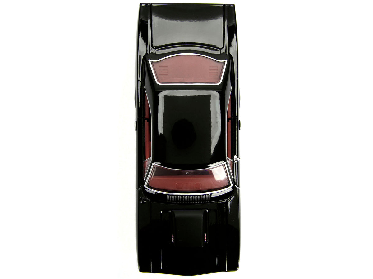 1970 Plymouth Road Runner 440 Black with Red Interior 'Bigtime Muscle' Series 1/24 Diecast Model Car by Jada