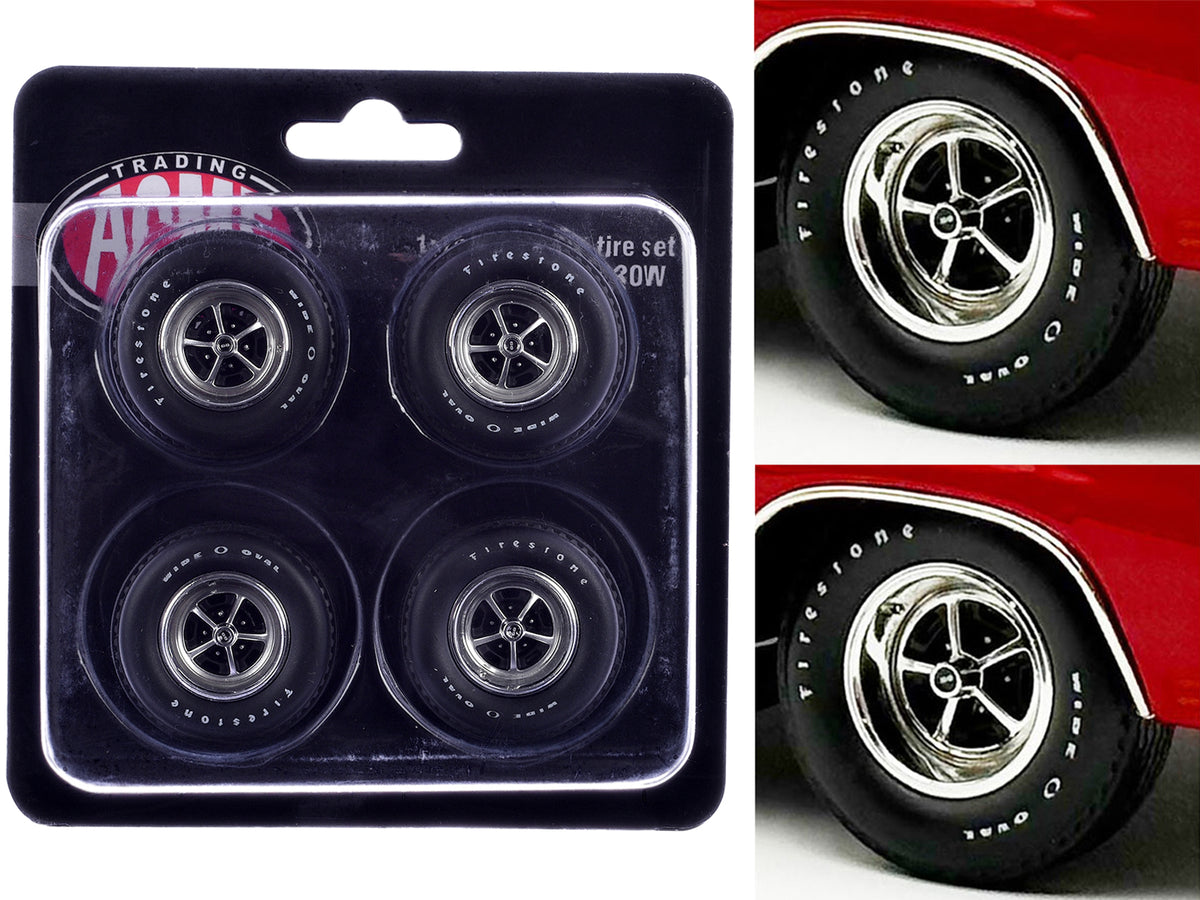 'Super Sport' Wheel and Tire Set of 4 pieces from '1970 Chevrolet Chevelle SS' for 1/18 Scale Models by ACME