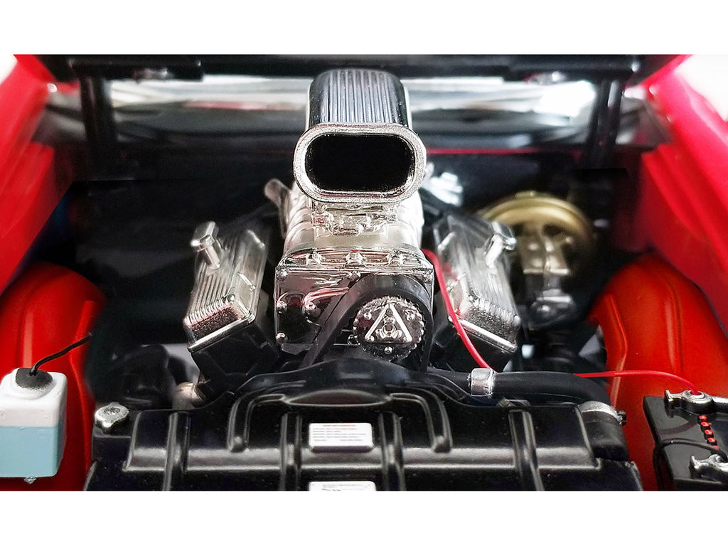 Blown 455 Engine and Transmission Replica from '1970 Oldsmobile 442 W30 W-Machine' 1/18 Model by ACME