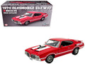 1970 Oldsmobile 442 W30 'W-Machine - Drag Outlaws' Red with White Stripes Limited Edition to 300 pieces Worldwide 1/18 Diecast Model Car by ACME