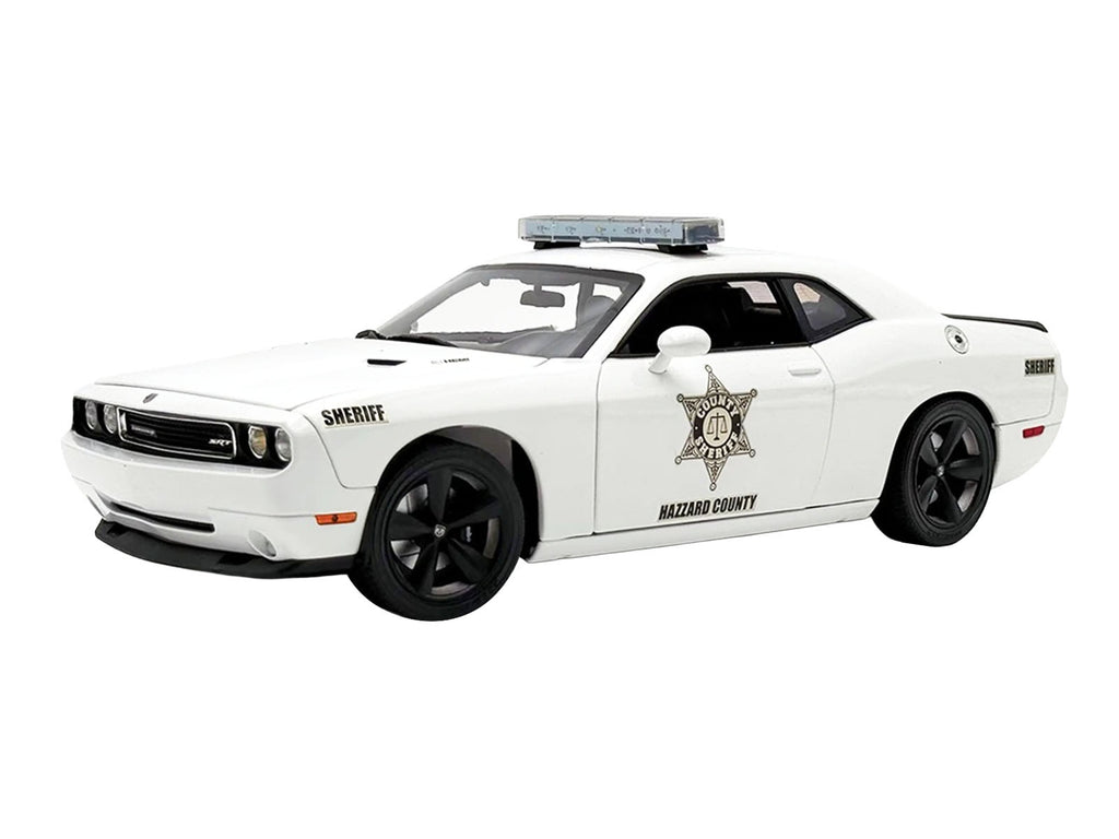 2010 Dodge Challenger SRT8 'Hazzard County Sheriff' White Limited Edition to 300 pieces Worldwide 1/18 Diecast Model Car by ACME