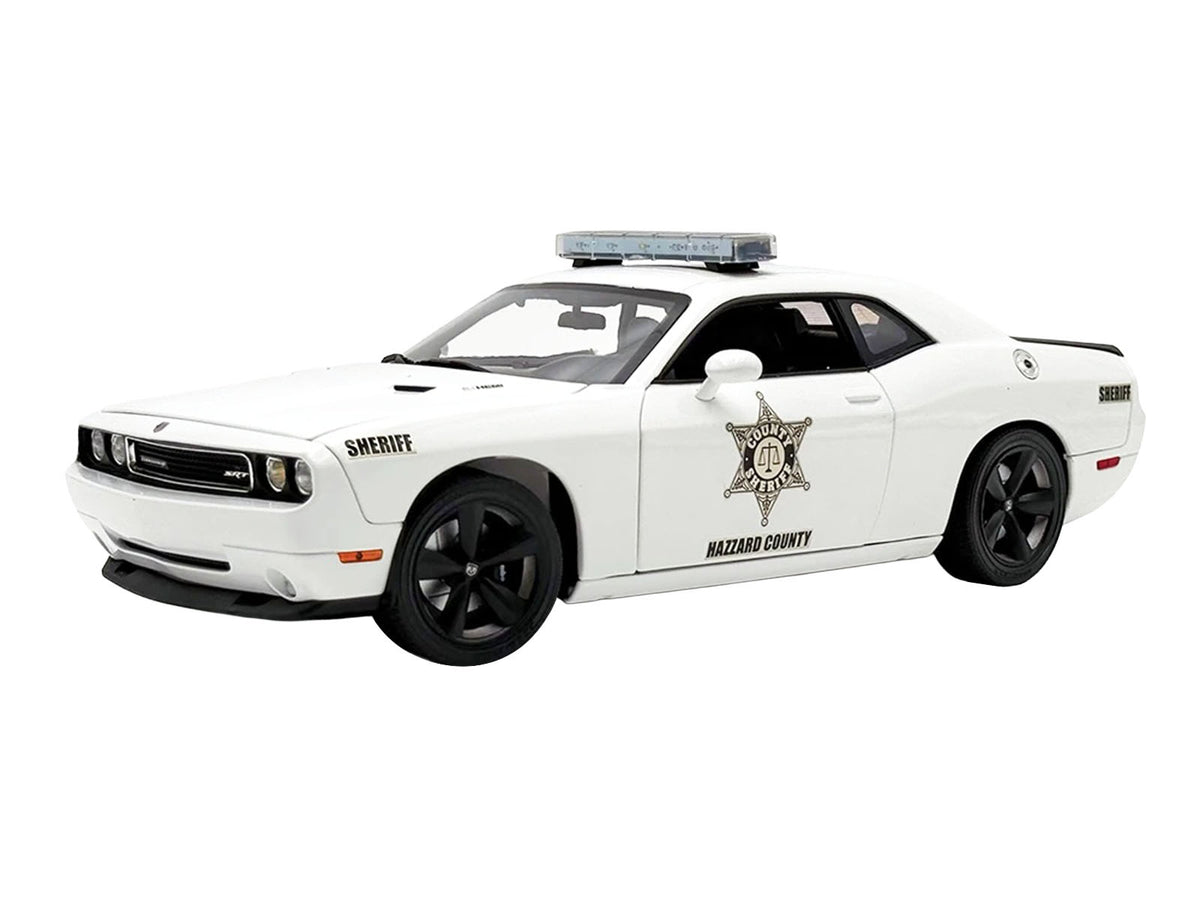 2010 Dodge Challenger SRT8 'Hazzard County Sheriff' White Limited Edition to 300 pieces Worldwide 1/18 Diecast Model Car by ACME