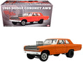 1965 Dodge Coronet AWB 'Go Man Go' Go Mango Orange with Black Hood Limited Edition to 300 pieces Worldwide 1/18 Diecast Model Car by ACME