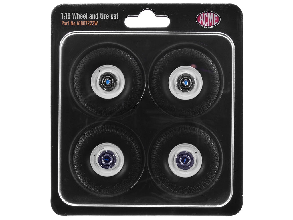 '35 Inch Offroad' Wheel and Tire Set of 4 pieces from 1967 Chevrolet K-10 Pickup Truck for 1/18 Scale Models by ACME