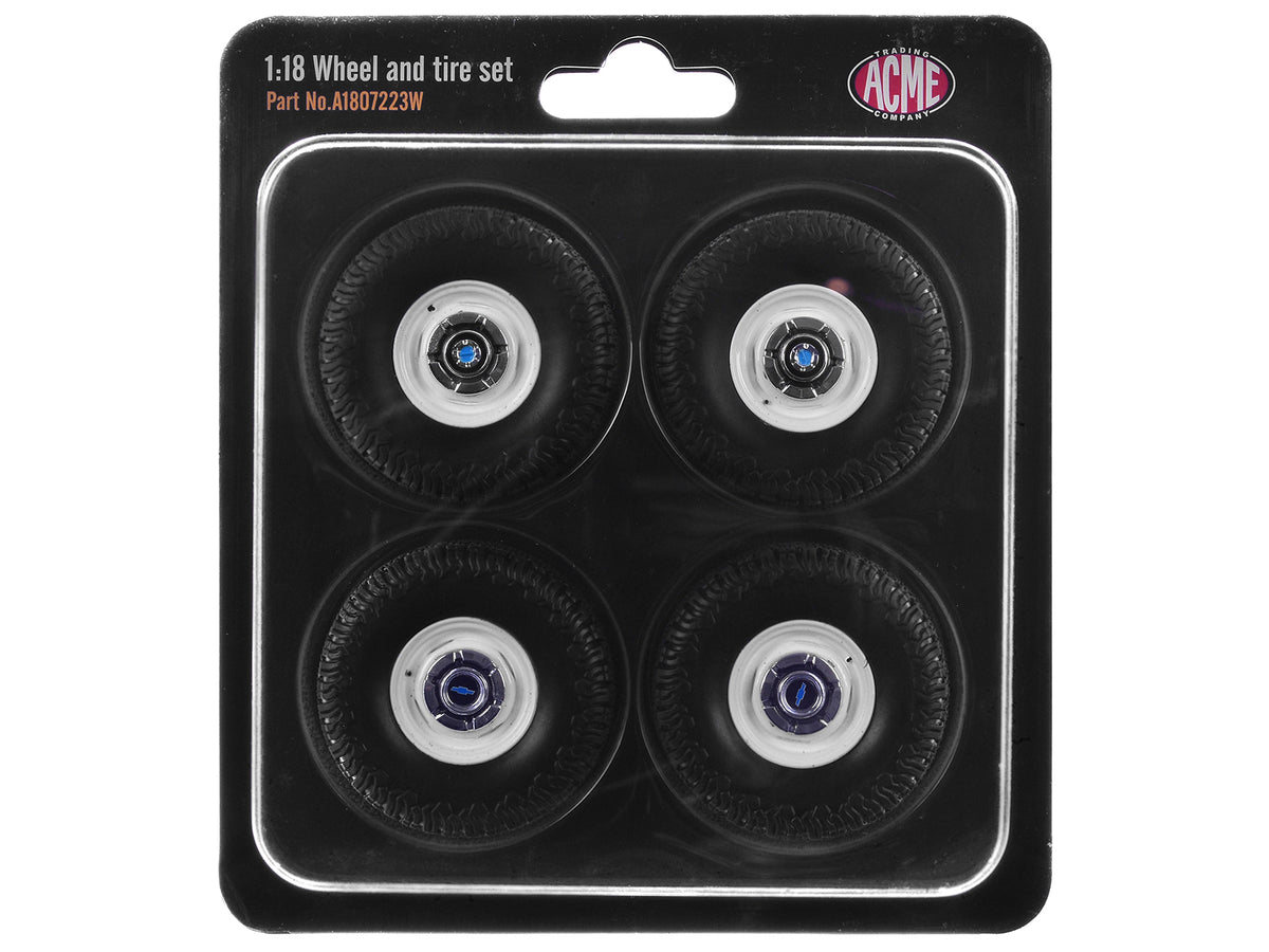 '35 Inch Offroad' Wheel and Tire Set of 4 pieces from 1967 Chevrolet K-10 Pickup Truck for 1/18 Scale Models by ACME