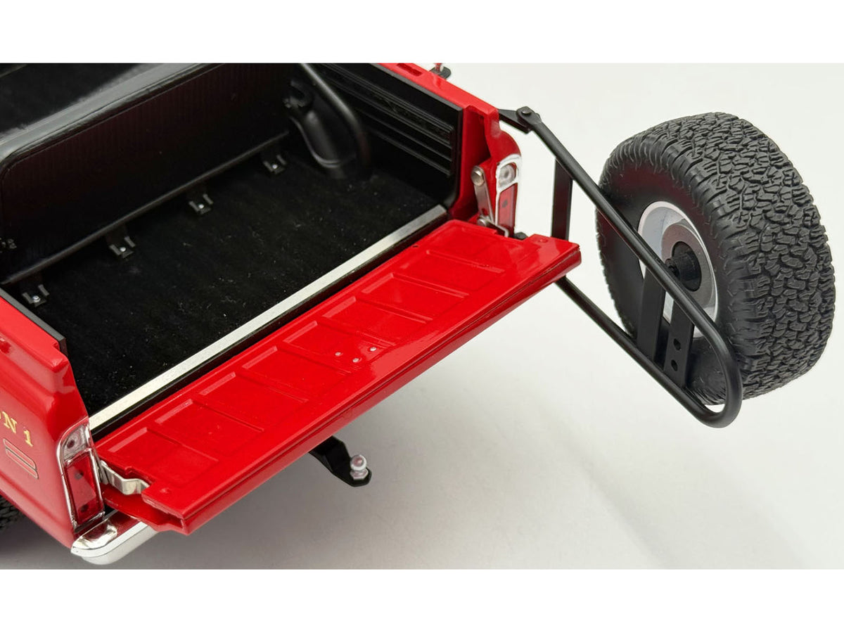 1972 Chevrolet Blazer K/5 'The Chief - Winder Fire Department Georgia Battalion 1' Red with White Top Limited Edition to 246 pieces Worldwide 1/18 Diecast Model Car by ACME