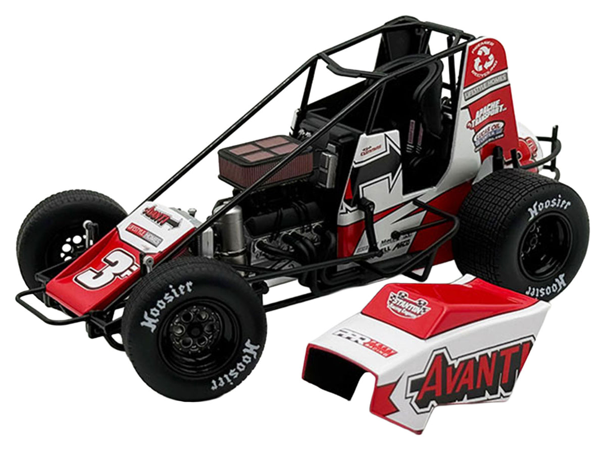 USAC Sprint Car #3P Kyle Cummins 'Avanti' Champion 'USAC Sprint Car National Championship' (2025) 1/18 Diecast Model Car by ACME