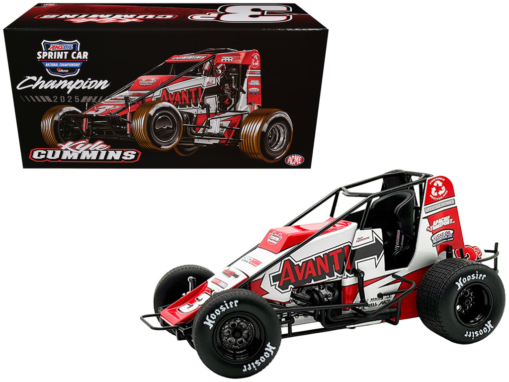 USAC Sprint Car #3P Kyle Cummins 'Avanti' Champion 'USAC Sprint Car National Championship' (2025) 1/18 Diecast Model Car by ACME