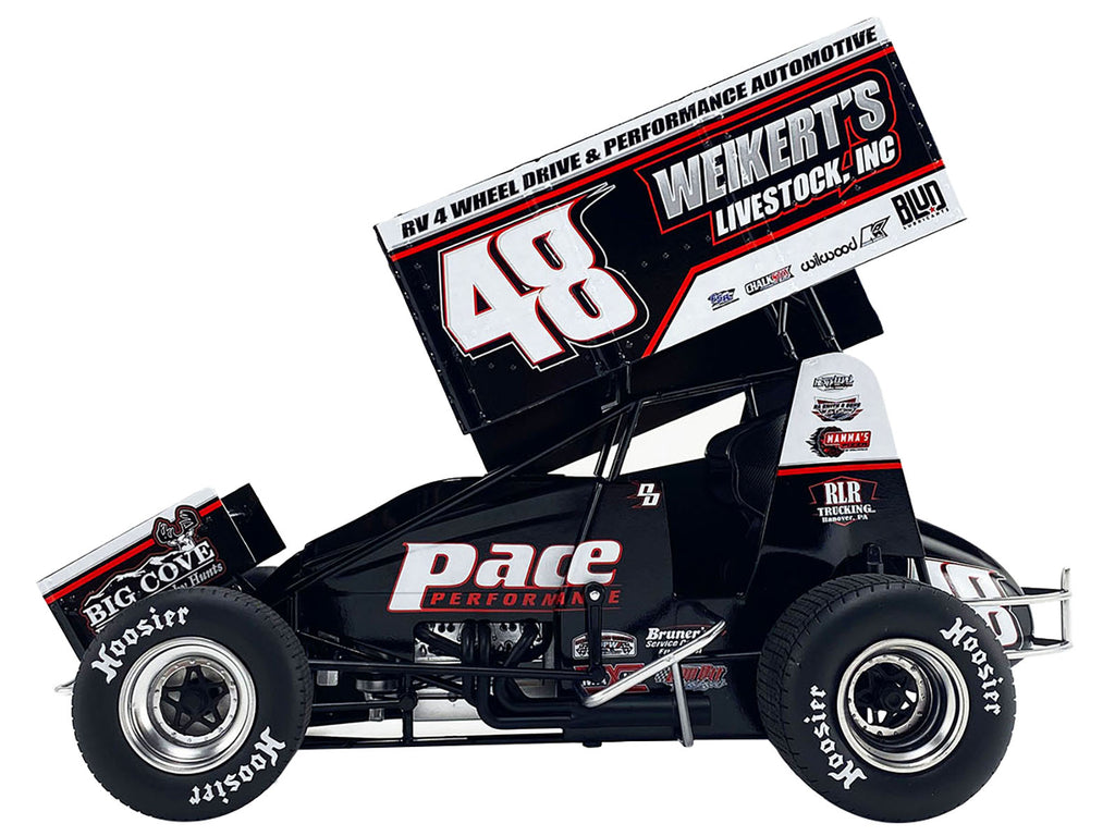 Winged Sprint Car #48 Danny Dietrich 'Weikert's Livestock Inc.' Gary Kauffman Racing (2024) 1/18 Diecast Model Car by ACME