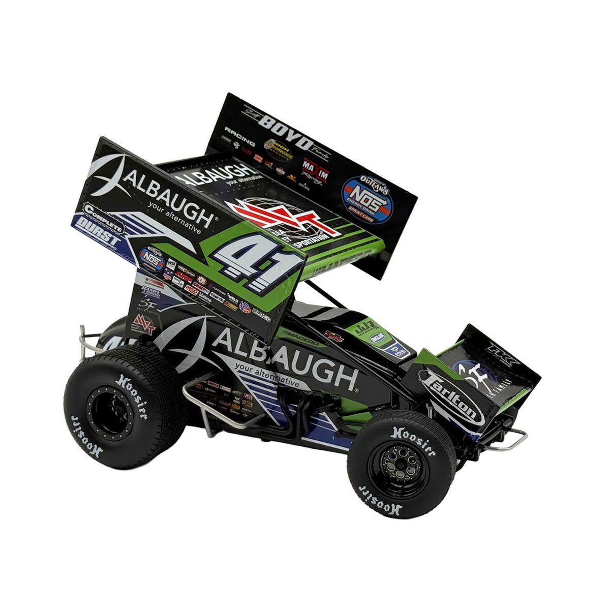 Winged Sprint Car #41 Carson Macedo 'Albaugh' Jason Johnson Racing (2026) 1/18 Diecast Model Car by ACME