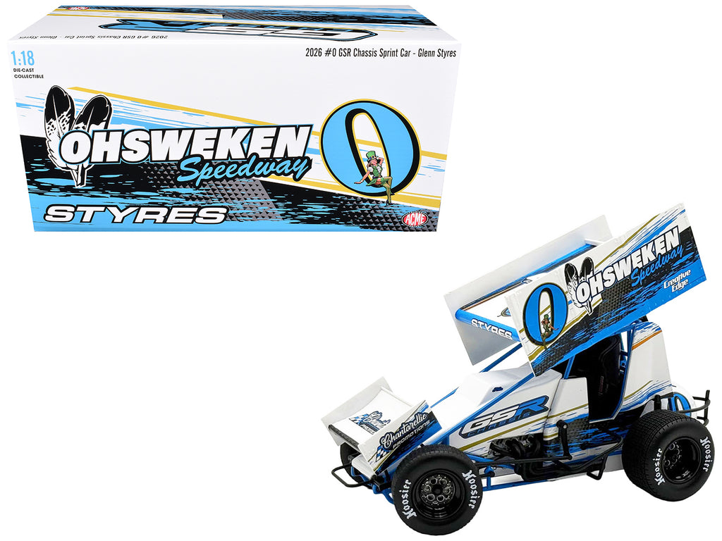 Winged Sprint Car #0 Glenn Styres 'GSR Chassis - Ohsweken Speedway' (2026) 1/18 Diecast Model Car by ACME