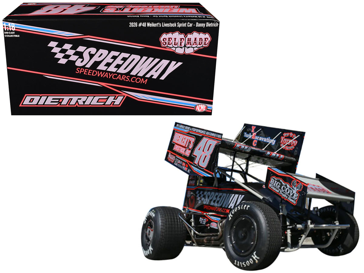 Winged Sprint Car #48 Danny Dietrich 'Weikert's Livestock - Speedway Cars' (2026) 1/18 Diecast Model Car by ACME