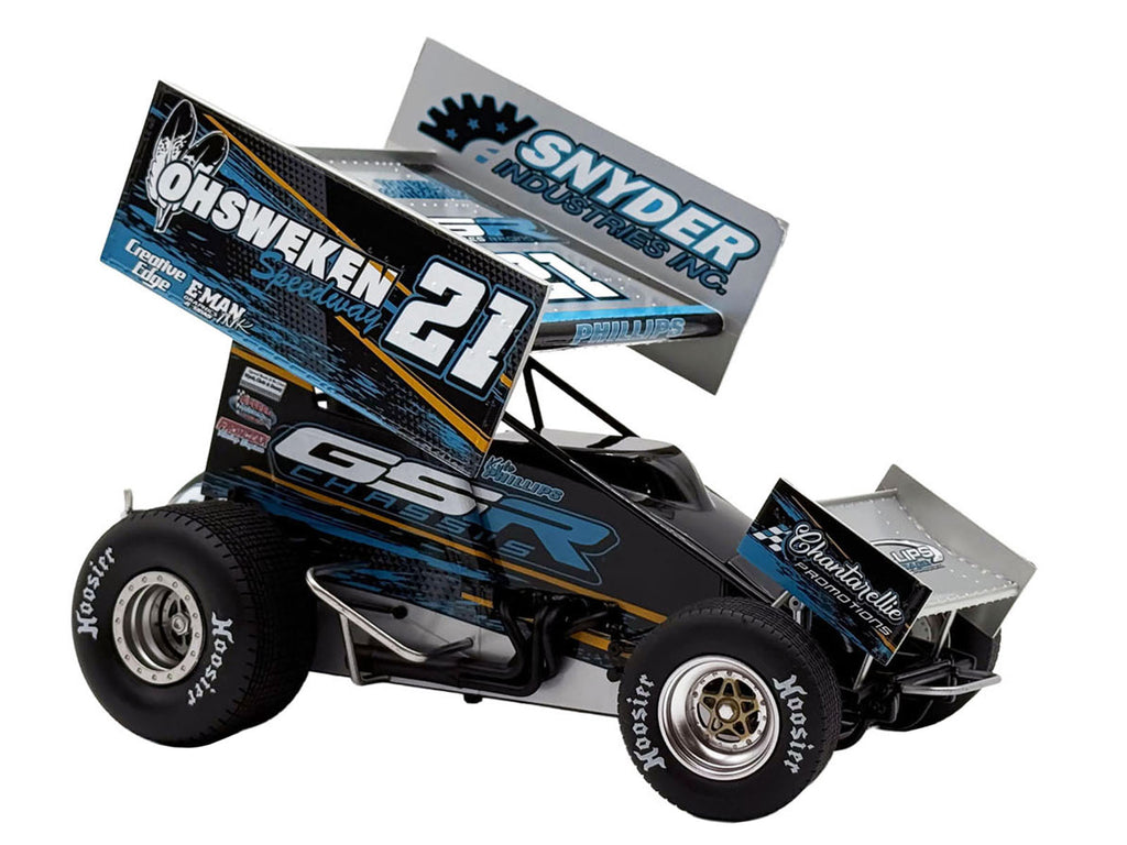 Winged Sprint Car #21 Kyle Phillips 'GSR Chassis - Ohsweken Speedway' (2026) 1/18 Diecast Model Car by ACME
