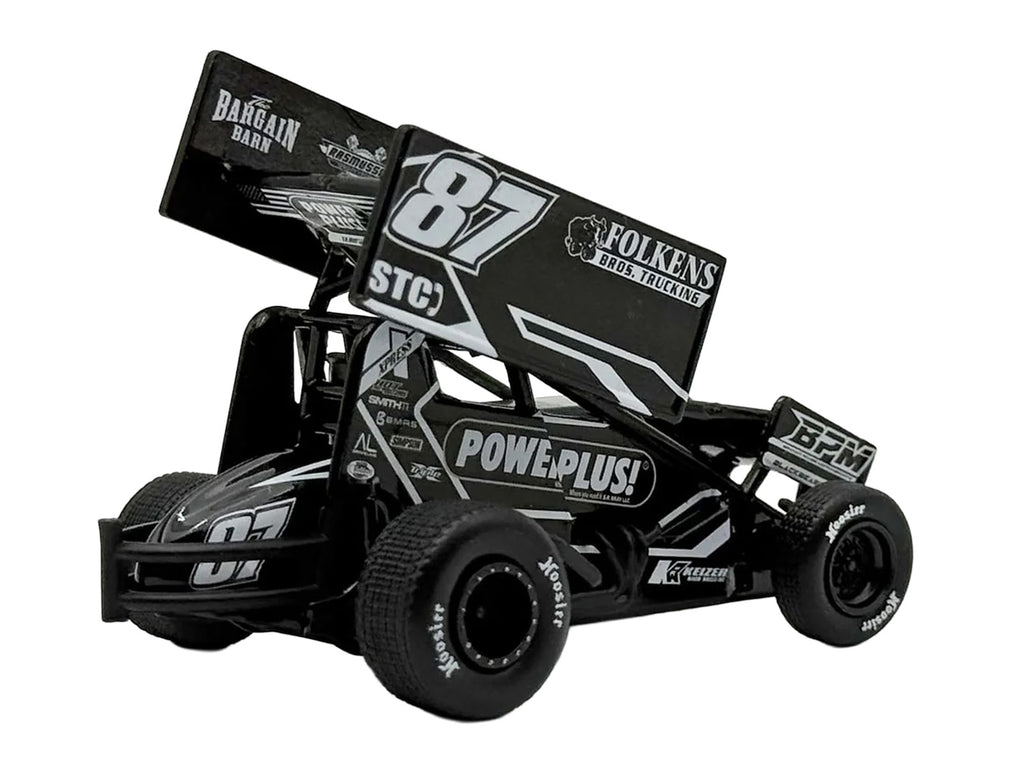 Winged Sprint Car #87 Aaron Reutzel 'Power Plus' Black (2026) 1/50 Diecast Model Car by ACME