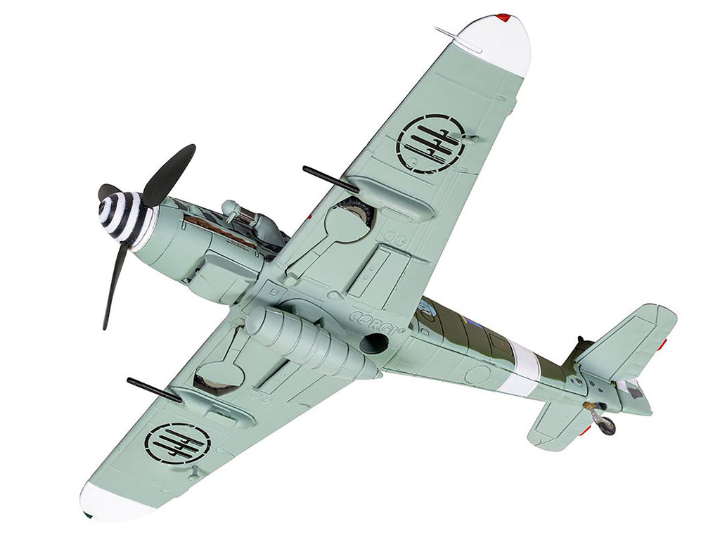 Messerschmitt Me109G-6 (Trop) Fighter Aircraft 'Maggiore Antonio Vizzotto 150 Gruppo Gigi Tre Osei Regia Aeronautica Sicily' (July 1943) 'The Aviation Archive' Series 1/72 Diecast Model by Corgi