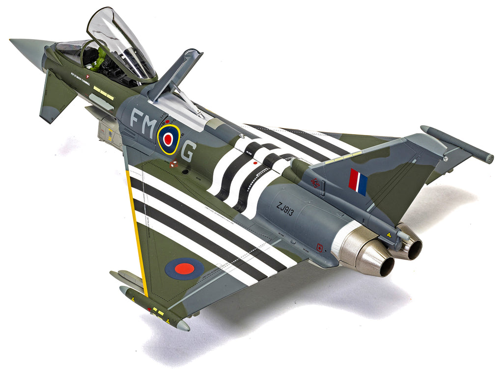Eurofighter Typhoon FGR4 Fighter Aircraft 'ZJ913 FM-G Moggy D-Day 80th Anniversary Display Scheme' (2024) Royal Air Force 'The Aviation Archive' Series 1/48 Diecast Model by Corgi