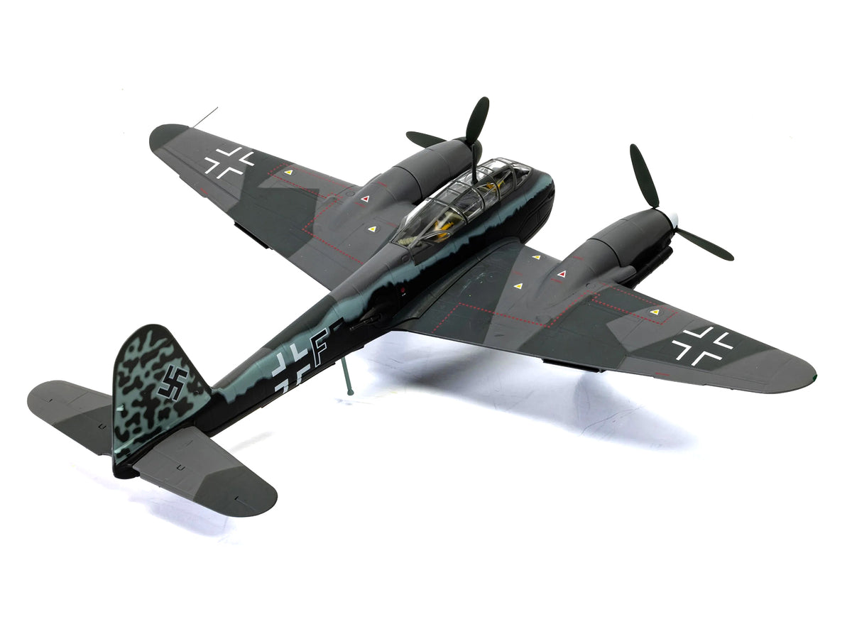 Messerschmitt Me 410A-1 Aircraft 'U5+FE Lt. Rudolf Abrahamczik 14./KG.2 Laon-Athies Airfield France' (1943) German Luftwaffe 'The Aviation Archive' Series 1/72 Diecast Model Car by Corgi