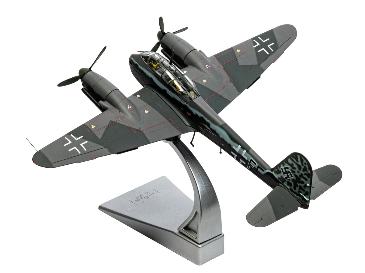 Messerschmitt Me 410A-1 Aircraft 'U5+FE Lt. Rudolf Abrahamczik 14./KG.2 Laon-Athies Airfield France' (1943) German Luftwaffe 'The Aviation Archive' Series 1/72 Diecast Model Car by Corgi