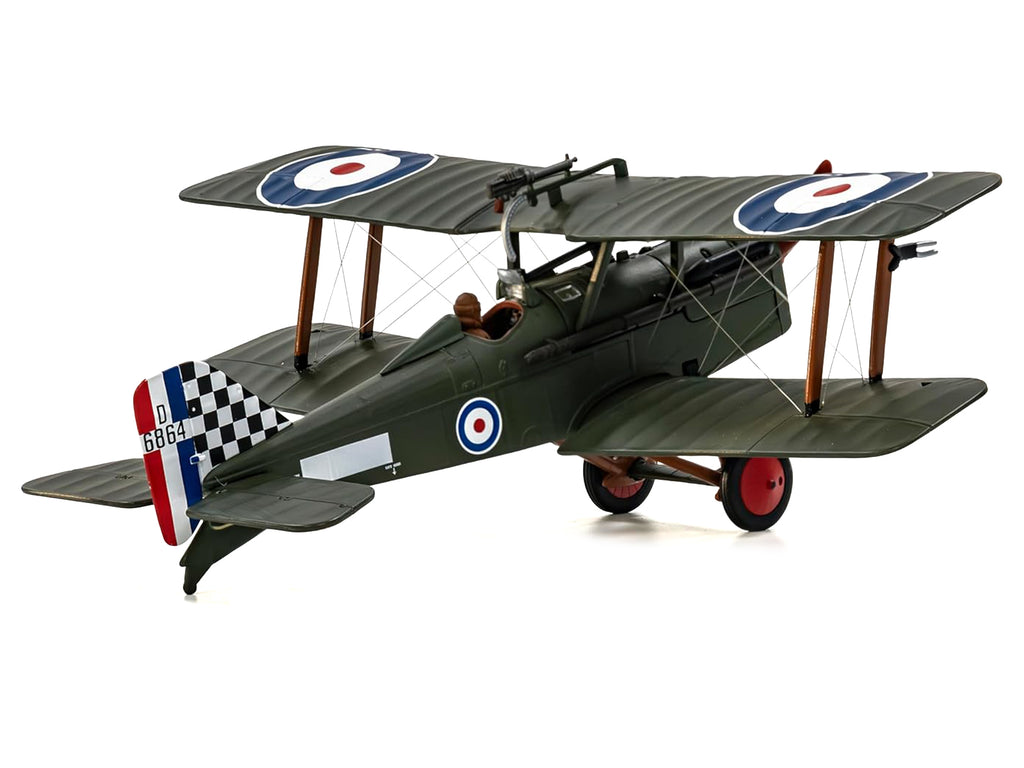 Royal Aircraft Factory SE5a Biplane Aircraft 'D6864 Major Keith Logan Caldwell No. 74 Squadron Clairmarais South Aerodrome' (1918) Royal Air Force 'The Aviation Archive' Series 1/48 Diecast Model by Corgi