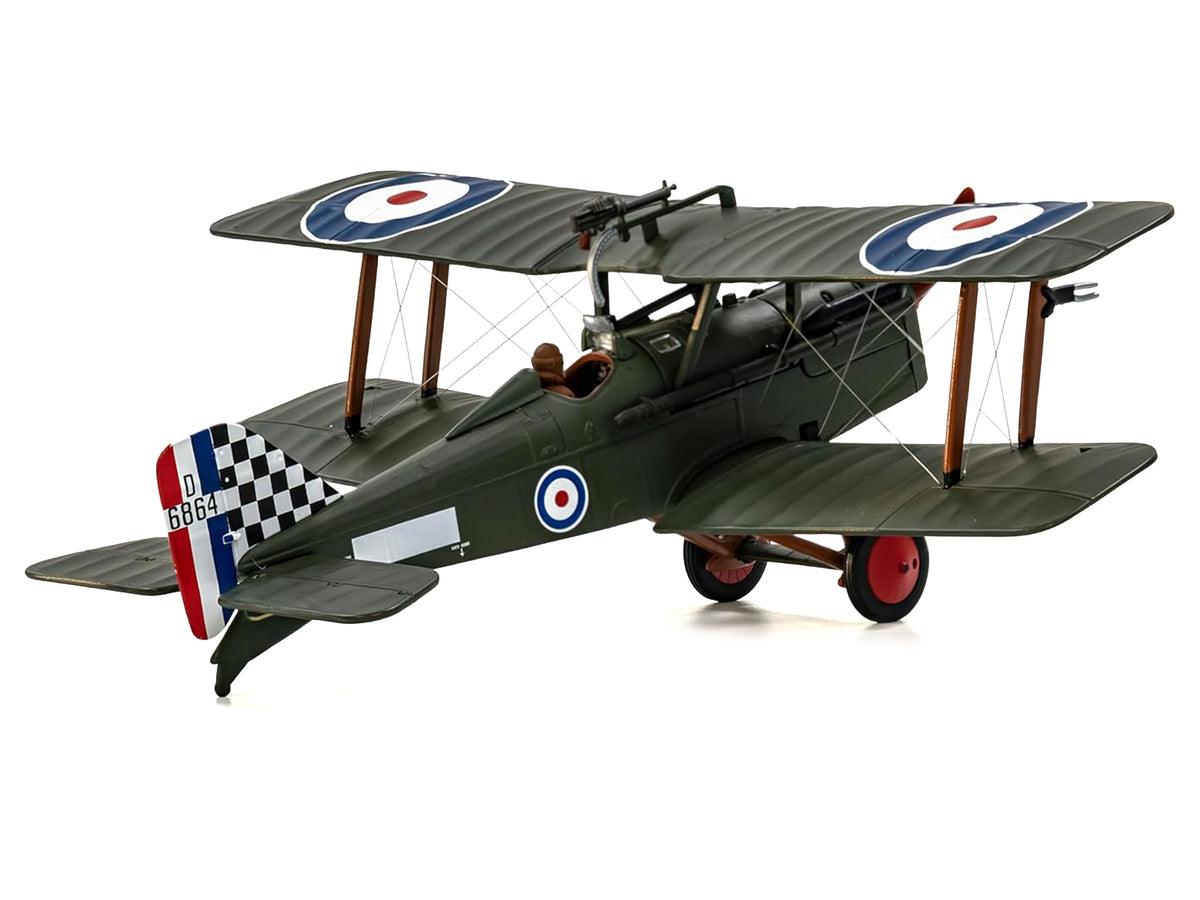 Royal Aircraft Factory SE5a Biplane Aircraft 'D6864 Major Keith Logan Caldwell No. 74 Squadron Clairmarais South Aerodrome' (1918) Royal Air Force 'The Aviation Archive' Series 1/48 Diecast Model by Corgi