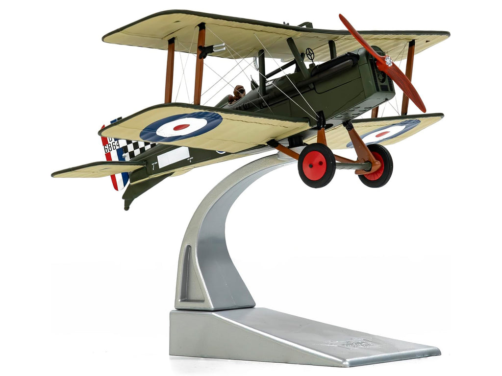 Royal Aircraft Factory SE5a Biplane Aircraft 'D6864 Major Keith Logan Caldwell No. 74 Squadron Clairmarais South Aerodrome' (1918) Royal Air Force 'The Aviation Archive' Series 1/48 Diecast Model by Corgi