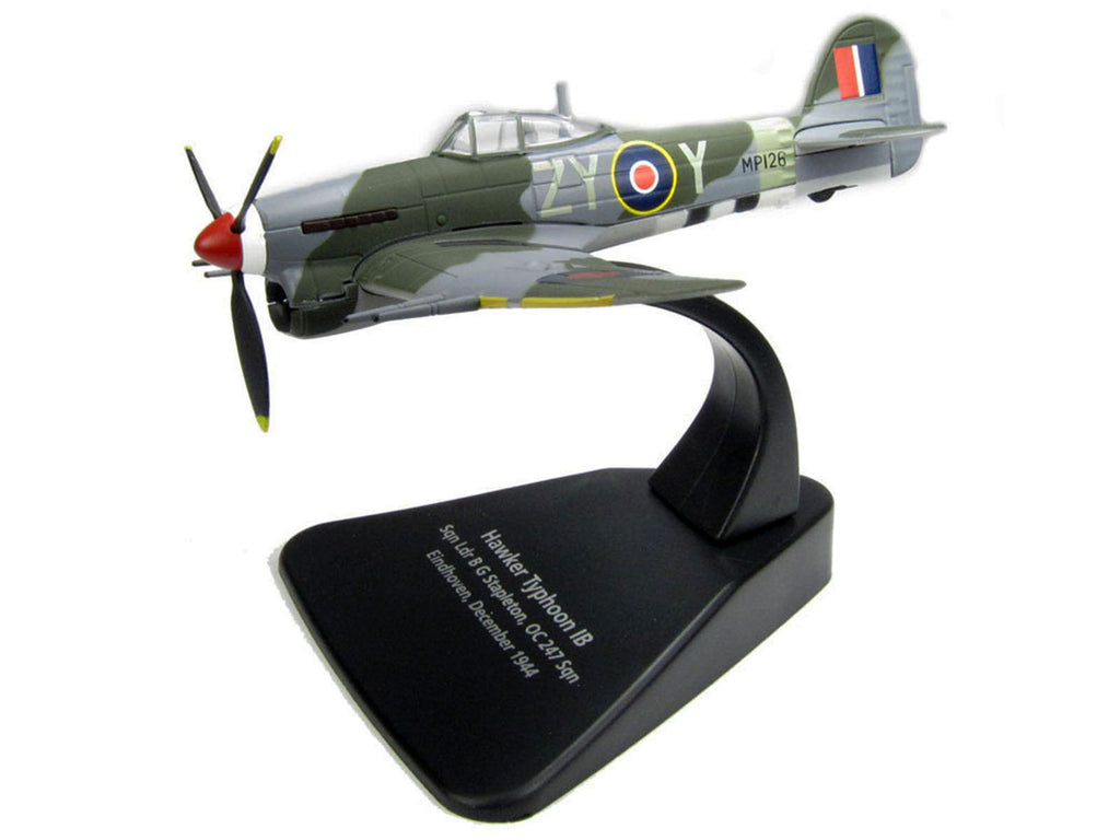 Hawker Typhoon Mk.IB Fighter-Bomber Aircraft 'MP126 No.247 Squadron Gerald Stapleton RAF Eindhoven Holland' (1944) Royal Air Force 'Oxford Aviation' Series 1/72 Diecast Model Airplane by Oxford Diecast
