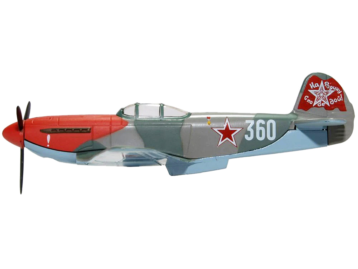Yakovlev Yak 3 Fighter Aircraft 'Anton Dmitrievich Yakimenko 150th Guards Fighter Regiment T/N 360' USSR 'Oxford Aviation' Series 1/72 Diecast Model Airplane by Oxford Diecast
