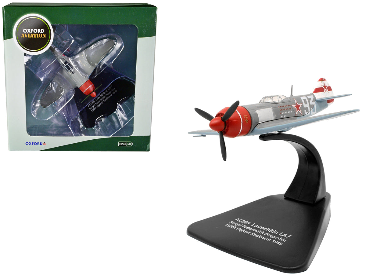 Lavochkin LA7 Fighter Plane Sergei Federovich Dolgushin 156th Fighter Regiment (1945) 'Oxford Aviation' Series 1/72 Diecast Model Airplane by Oxford Diecast