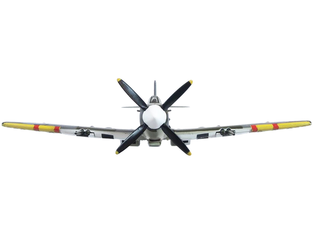 Supermarine Spitfire Mk IXE Fighter Aircraft '21-T 443 Squadron 127 Wing Belgium' (1945) Royal Canadian Air Force 'Oxford Aviation' Series 1/72 Diecast Model Airplane by Oxford Diecast