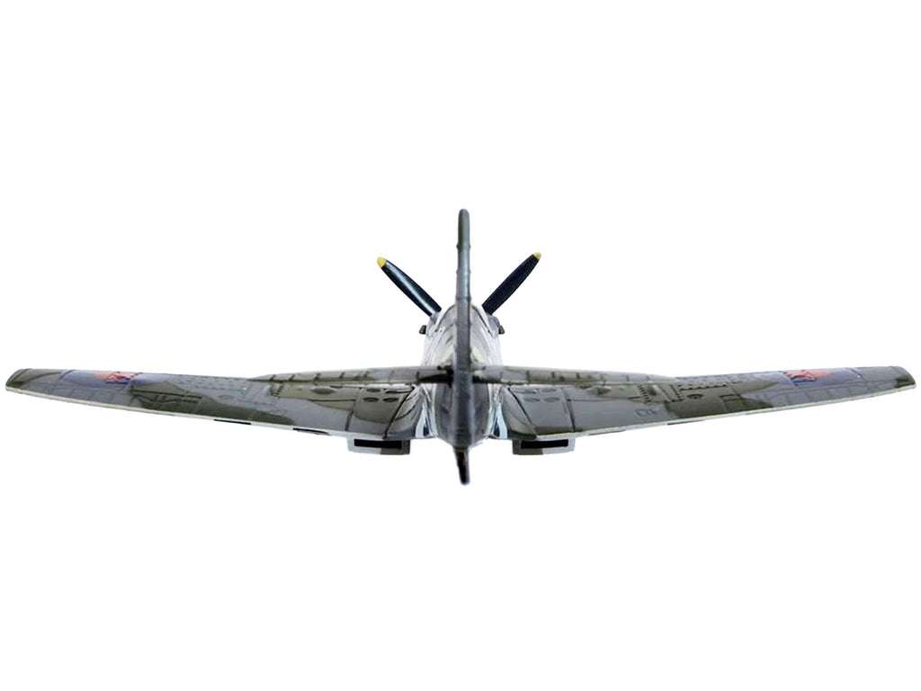 Supermarine Spitfire Mk IXE Fighter Aircraft '21-T 443 Squadron 127 Wing Belgium' (1945) Royal Canadian Air Force 'Oxford Aviation' Series 1/72 Diecast Model Airplane by Oxford Diecast