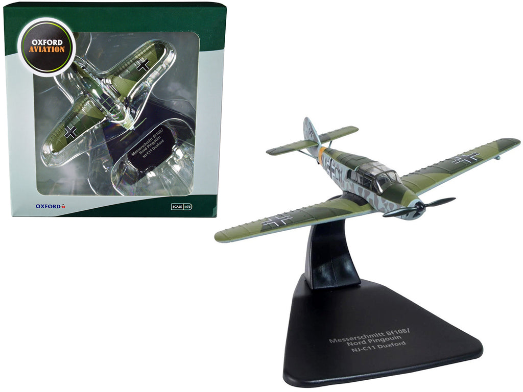Messerschmitt Bf 108/Nord Pingouin War Plane NJ-C11 Duxford 'Oxford Aviation' Series 1/72 Diecast Model Airplane by Oxford Diecast