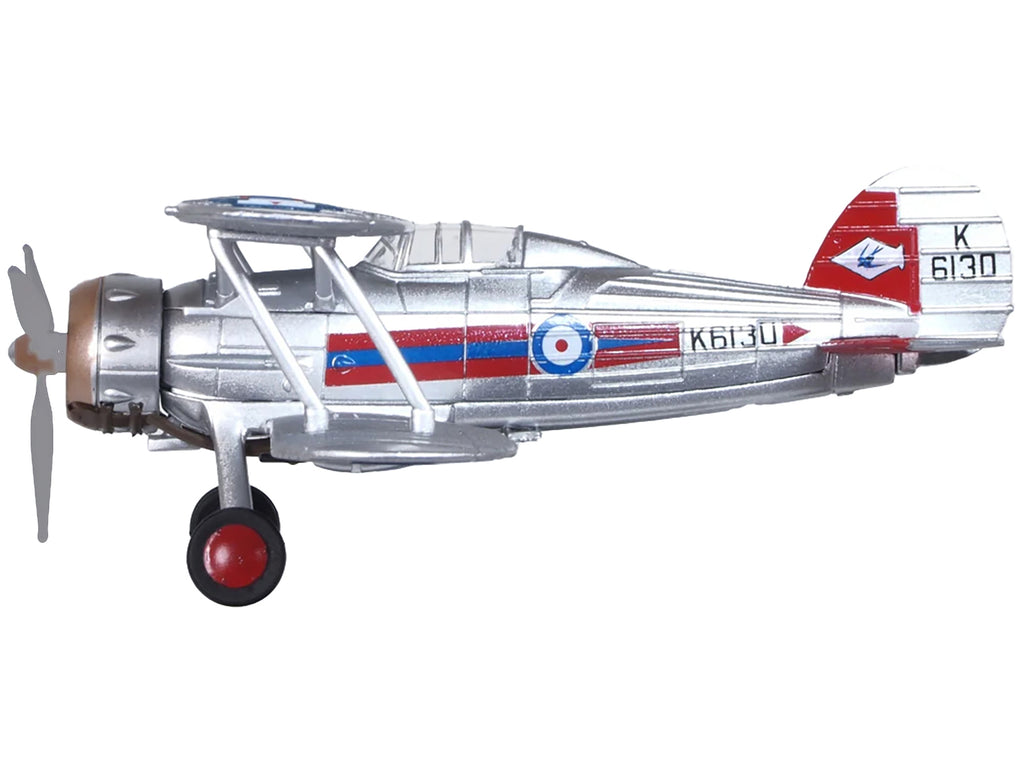 Gloster Gladiator Fighter Aircraft 'No. 72 Squadron Church Fenton' (1937) British Royal Air Force 'Oxford Aviation' Series 1/72 Diecast Model Airplane by Oxford Diecast