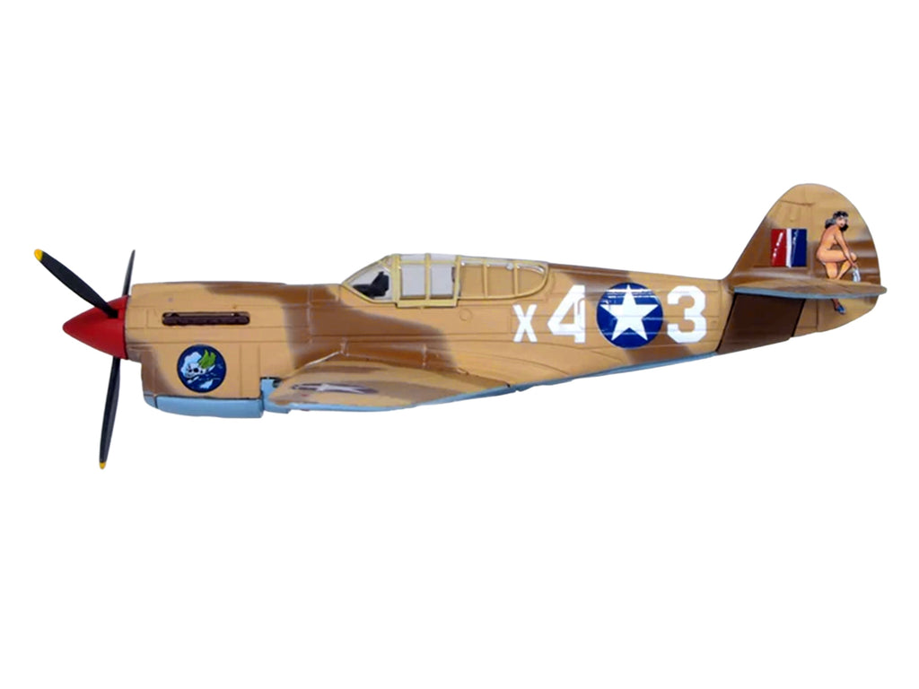 Curtiss Warhawk P-40E Fighter Aircraft 'Miss Memphis 85th Fighter Squadron 79th Fighter Group North Africa' (1943) United States Army Air Forces 'Oxford Aviation' Series 1/72 Diecast Model Airplane by Oxford Diecast