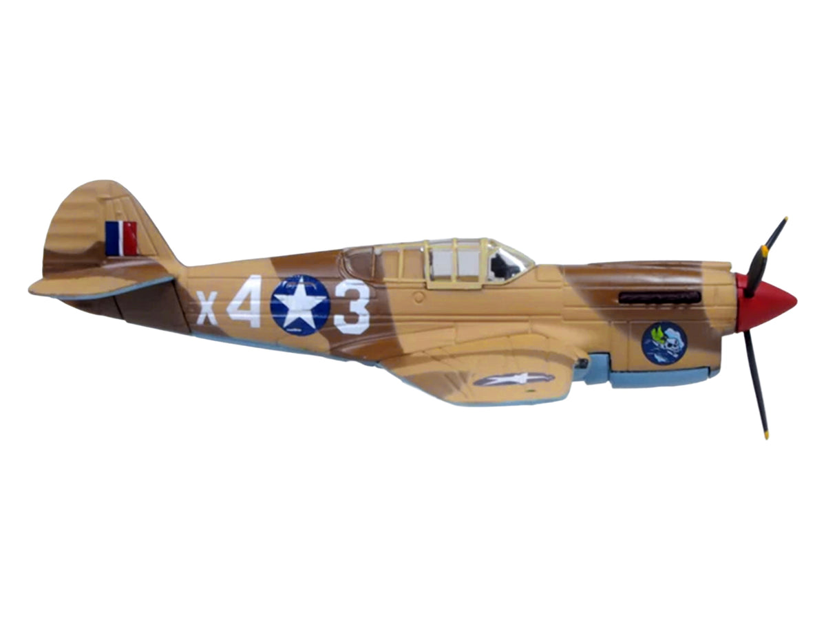 Curtiss Warhawk P-40E Fighter Aircraft 'Miss Memphis 85th Fighter Squadron 79th Fighter Group North Africa' (1943) United States Army Air Forces 'Oxford Aviation' Series 1/72 Diecast Model Airplane by Oxford Diecast